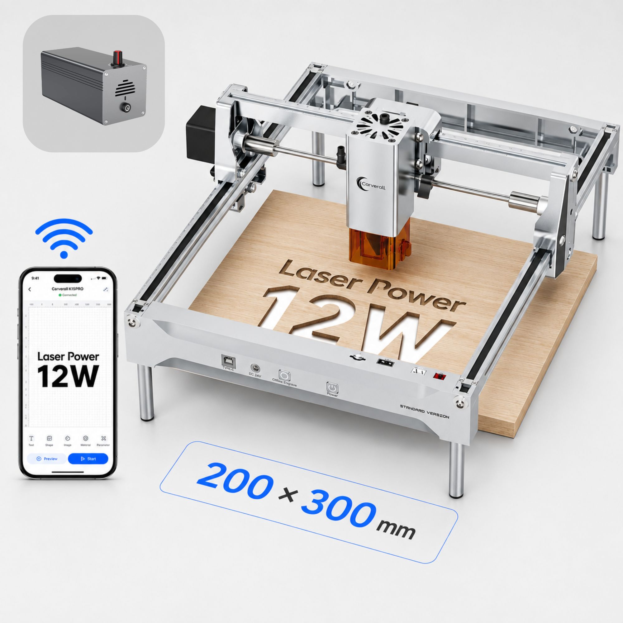 K15 PRO 12W Laser Engraver Cut - огляд і ціна Industrial Laser Engraver
